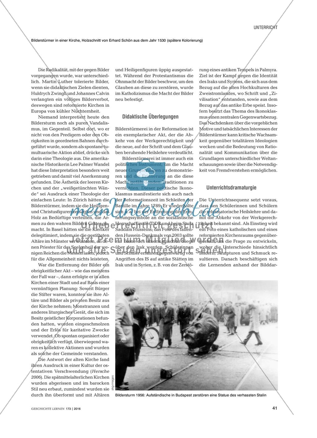 „Nur wer an Bilder glaubt, zerstört sie“ - Bildersturm in der Reformation oder: die Frage, was die Kirche mit dem Himmel zu tun hat Preview 2