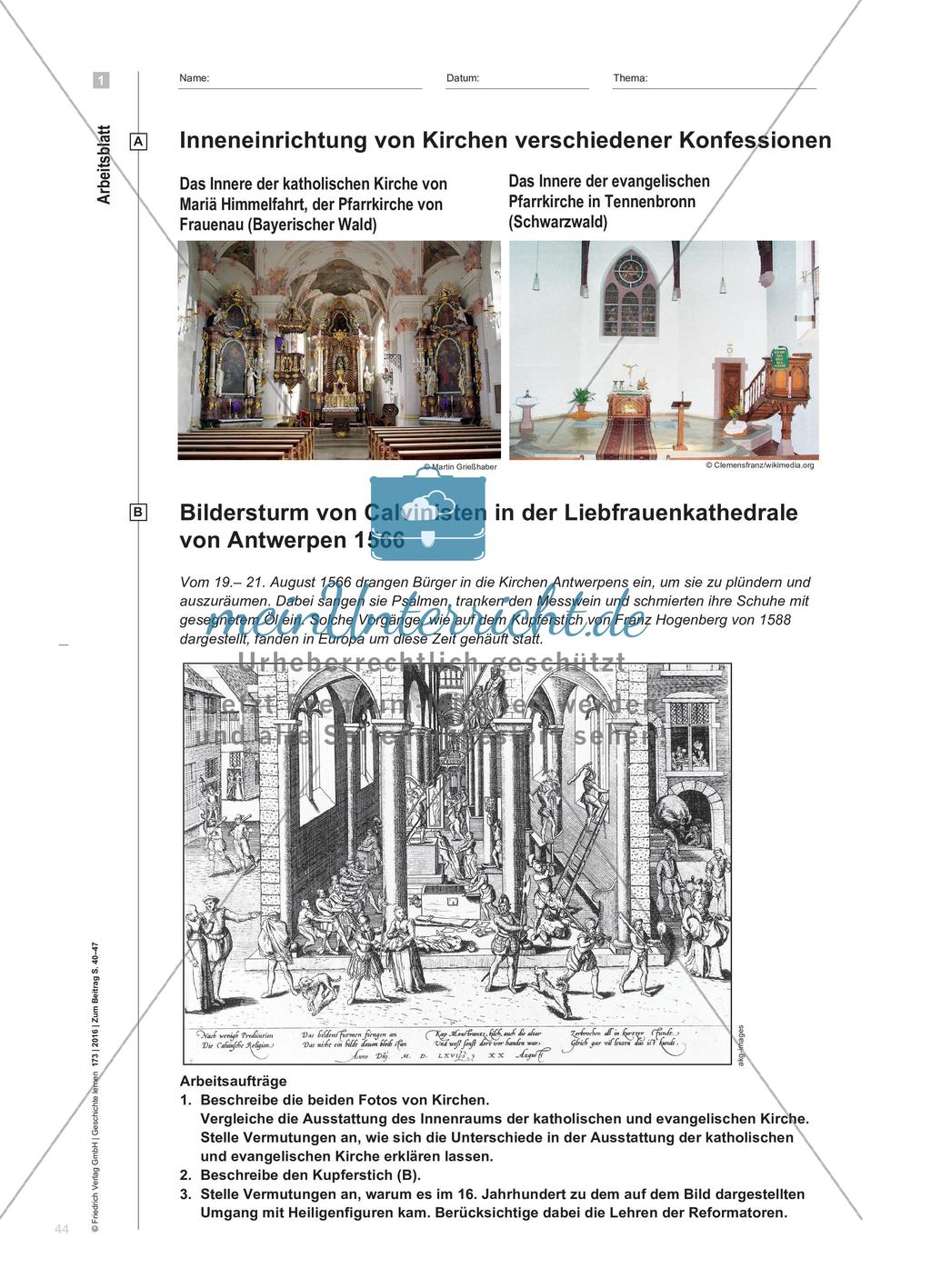„Nur wer an Bilder glaubt, zerstört sie“ - Bildersturm in der Reformation oder: die Frage, was die Kirche mit dem Himmel zu tun hat Preview 5