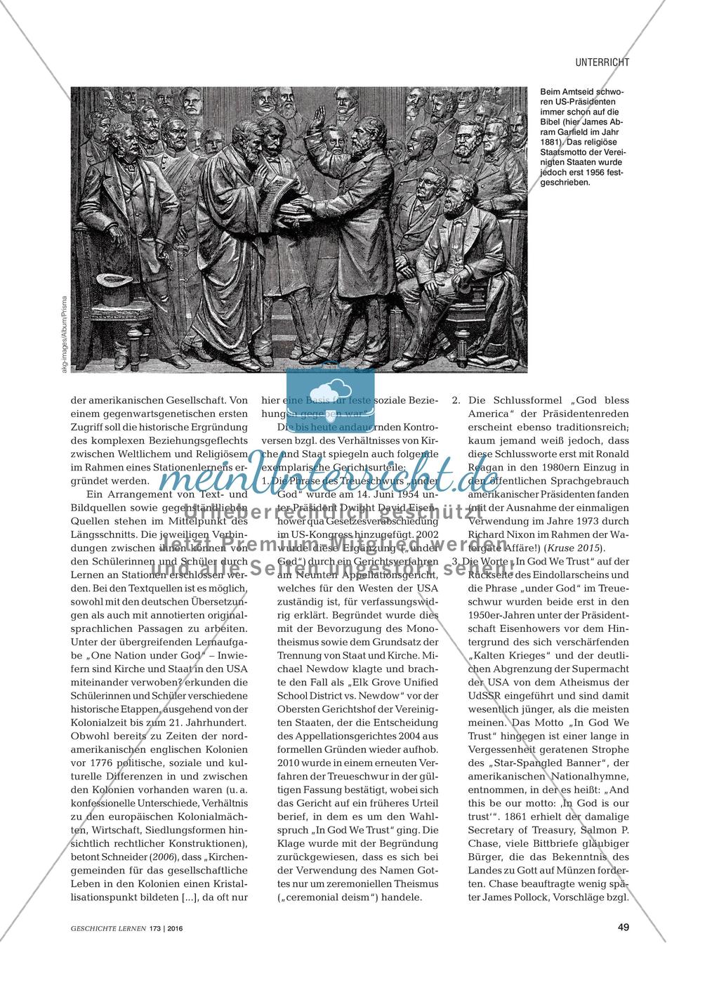 „One Nation under God“? - Protestantisches Gedankengut in der amerikanischen Zivilreligion Preview 2