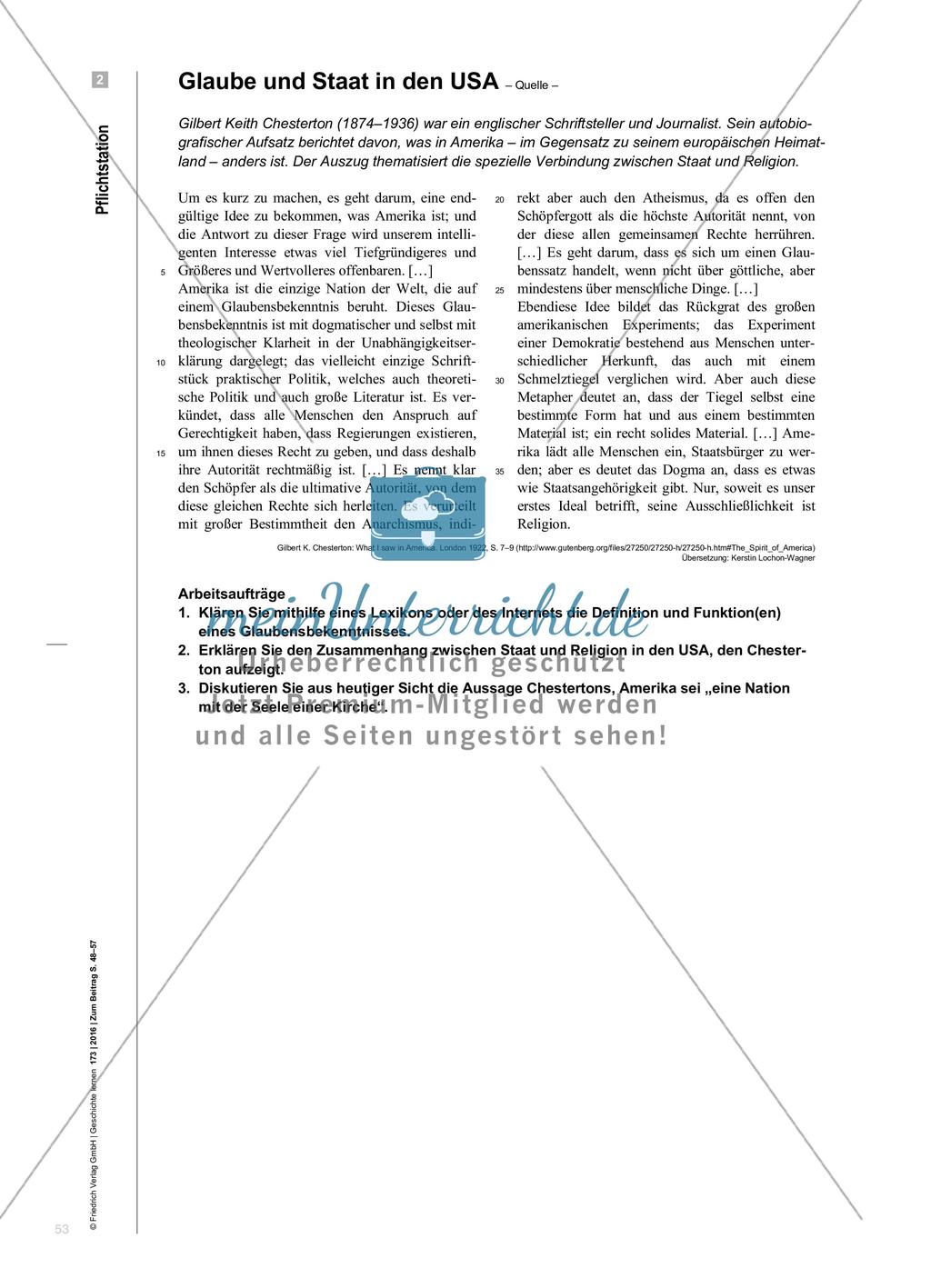 „One Nation under God“? - Protestantisches Gedankengut in der amerikanischen Zivilreligion Preview 6