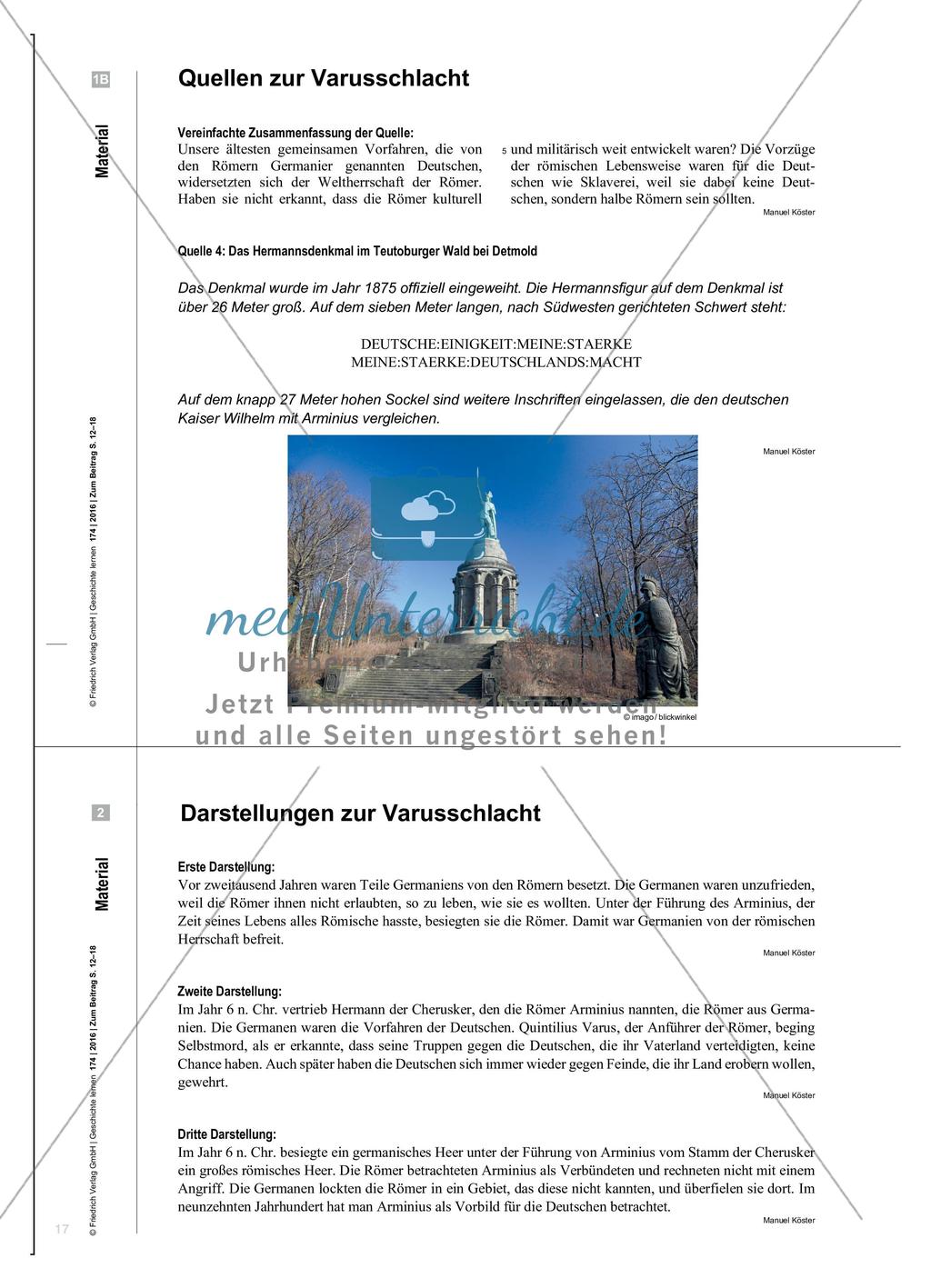 „Ad fontes …“ - Schülervorstellungen zur Funktion historischer Quellen am Beispiel der Varusschlacht Preview 6