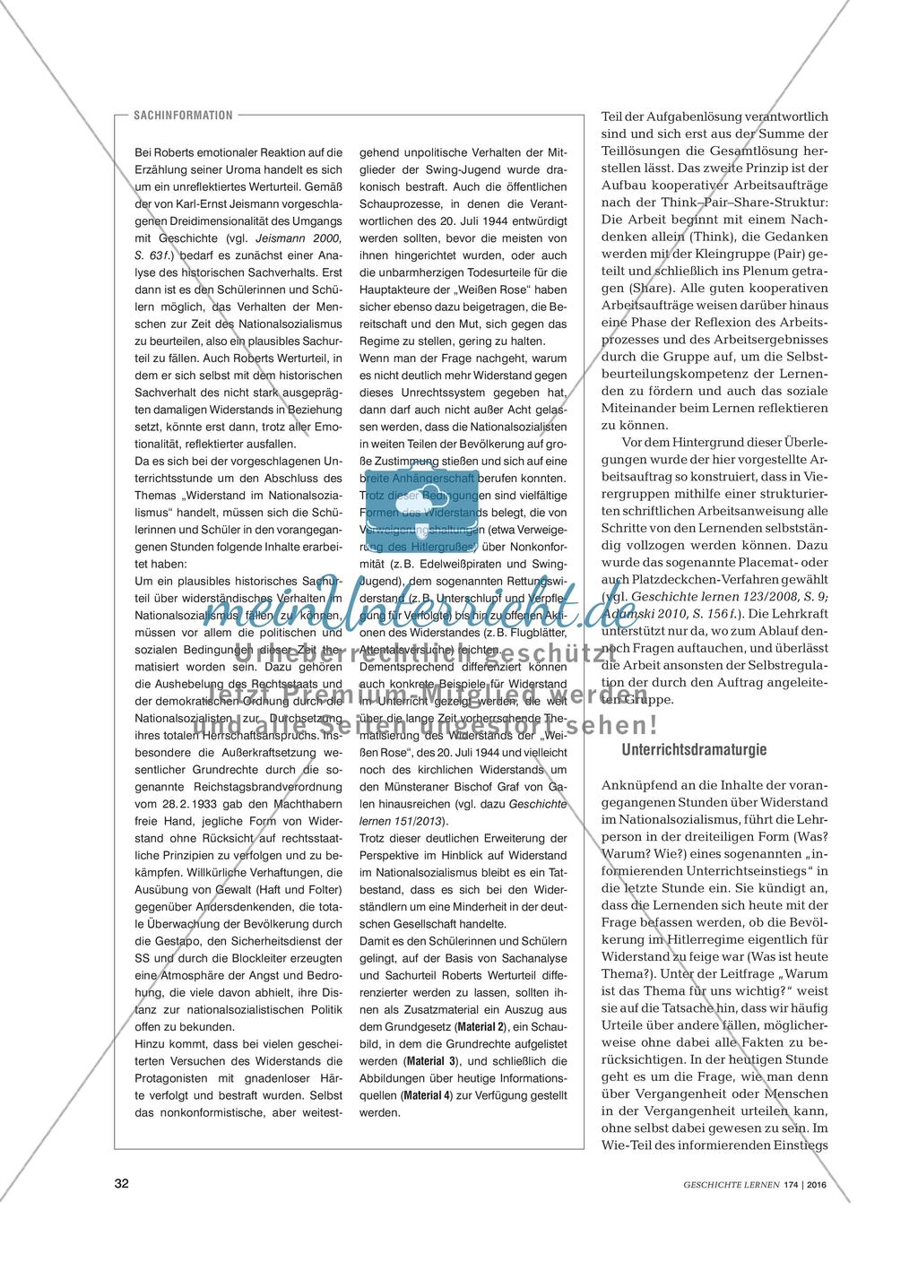 „Ihr seid einfach nur feige gewesen!“ - Arbeitsauftrag zur Förderung von Urteilskompetenz Preview 3