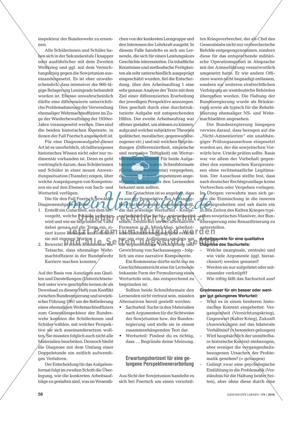 Komplexe Diagnoseaufgabe zum „Fall Foertsch“ - Messung von Sach- und Werturteilskompetenz Preview 2