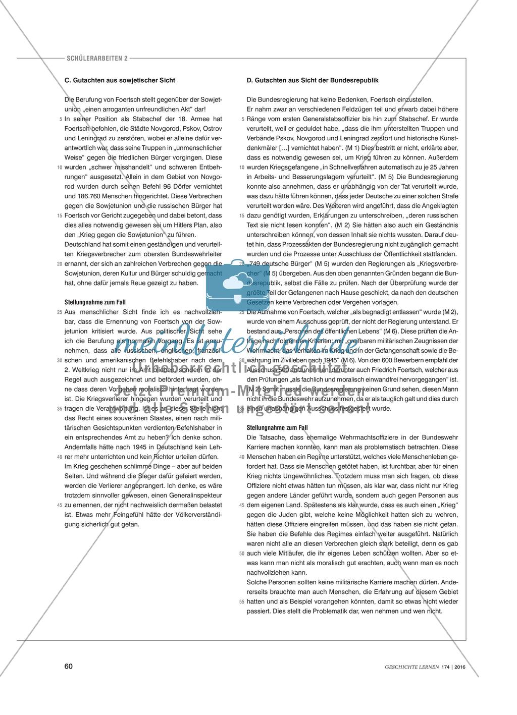 Komplexe Diagnoseaufgabe zum „Fall Foertsch“ - Messung von Sach- und Werturteilskompetenz Preview 4