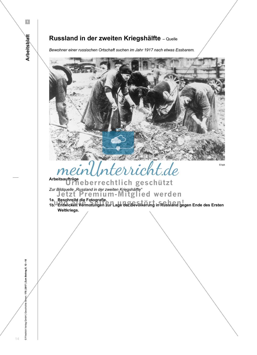 Vor der Oktoberrevolution - Ein Blick auf die Krisenverschärfung und die sozialen Milieus in Russland Preview 3