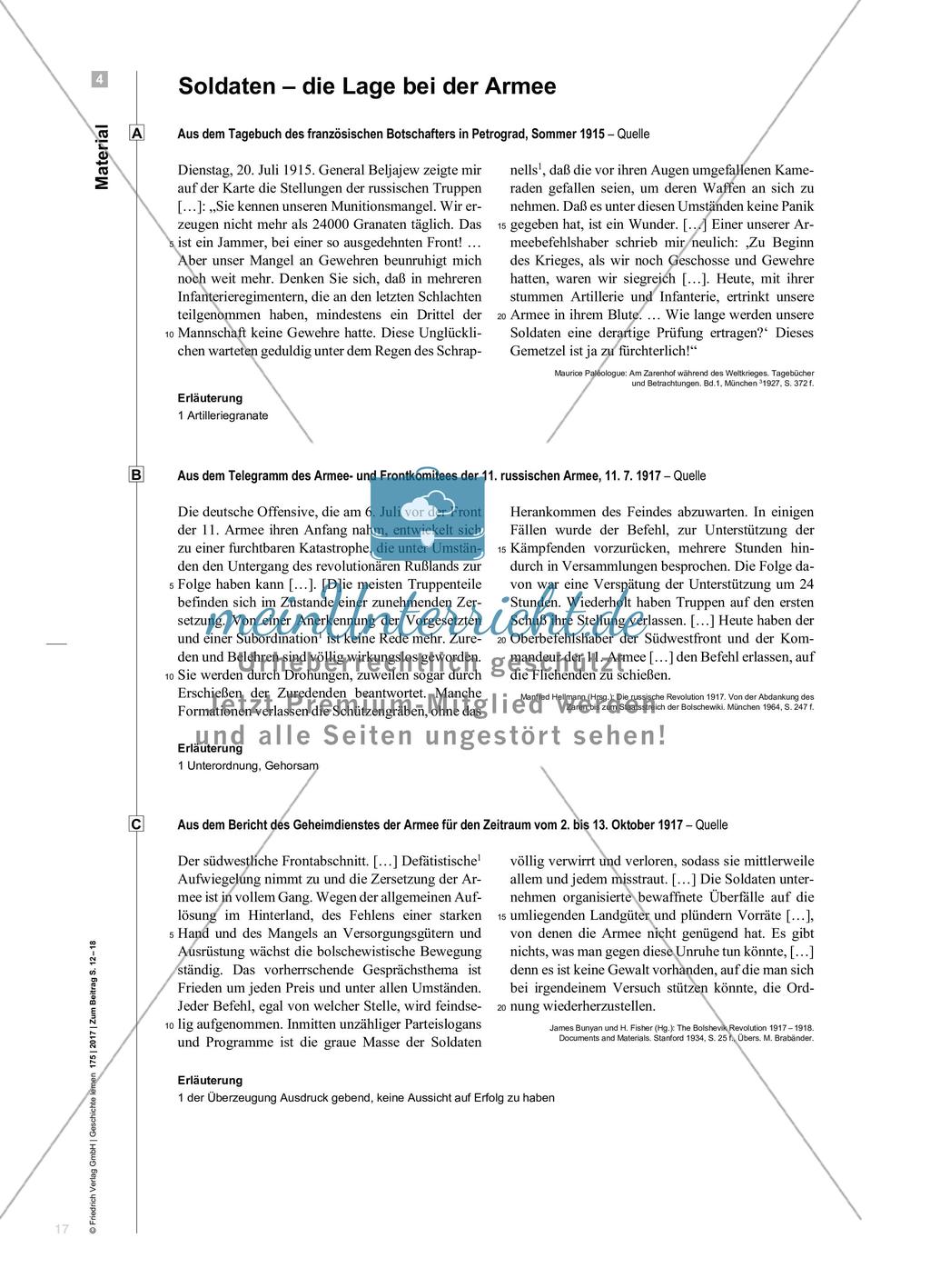 Vor der Oktoberrevolution - Ein Blick auf die Krisenverschärfung und die sozialen Milieus in Russland Preview 6