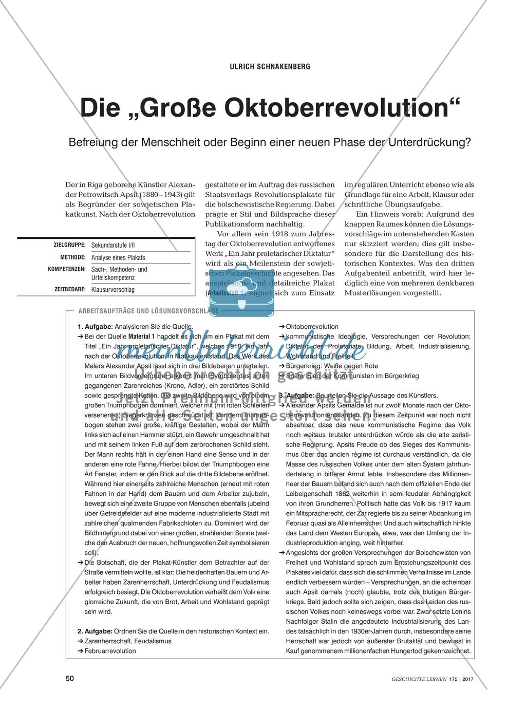 Die „Große Oktoberrevolution“ - Befreiung der Menschheit oder Beginn einer neuen Phase der Unterdrückung? Preview 1