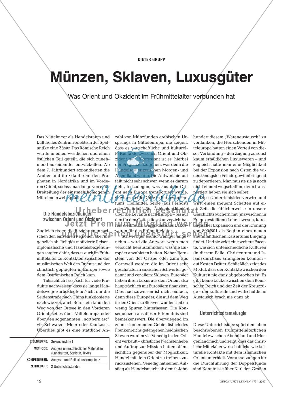 Münzen, Sklaven, Luxusgüter - Was Orient und Okzident im Frühmittelalter verbunden hat Preview 1