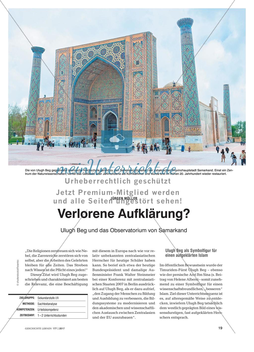 Verlorene Aufklärung? - Ulugh Beg und das Observatorium von Samarkand Preview 1