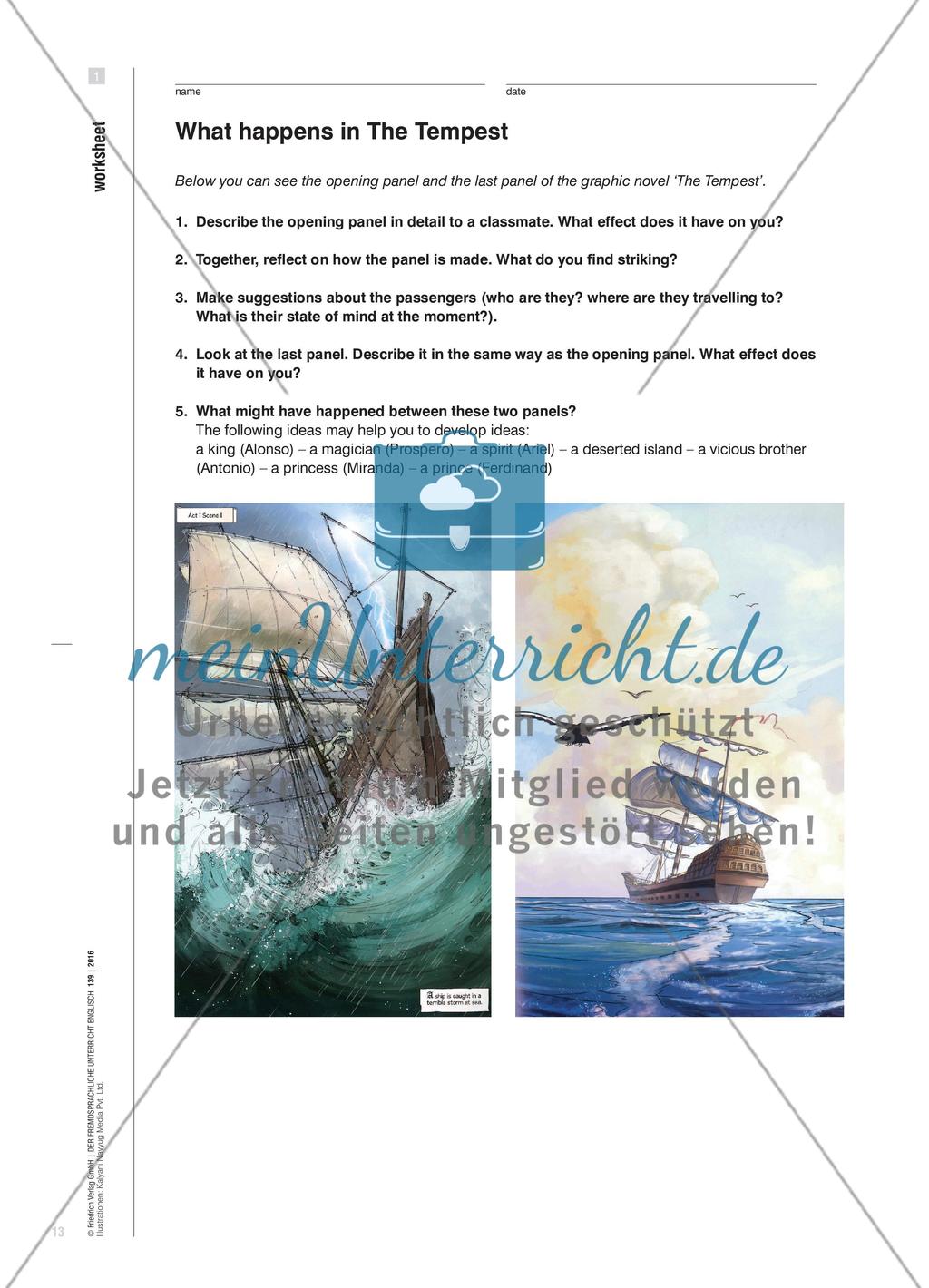 Your Tale, Sir, Would Cure Deafness - Den Plot von The Tempest mit einer graphic novel erschließen Preview 4