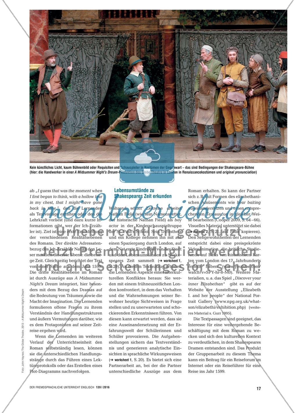 At Least Thou Hast Thy Lines - Mit einem Jugendroman Shakespeares Theaterwelt, Zeit und Sprache erkunden Preview 2