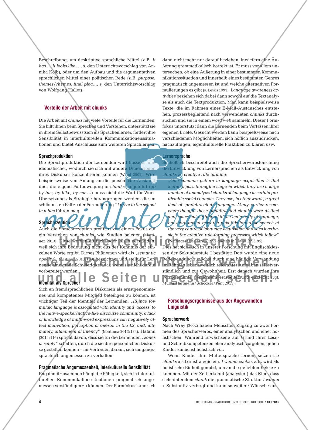 Let’s Chunk It! - Wortschatz und Grammatik integriert entwickeln Preview 3