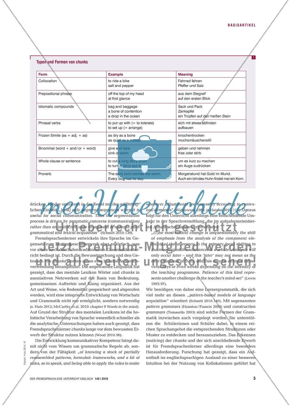 Let’s Chunk It! - Wortschatz und Grammatik integriert entwickeln Preview 4