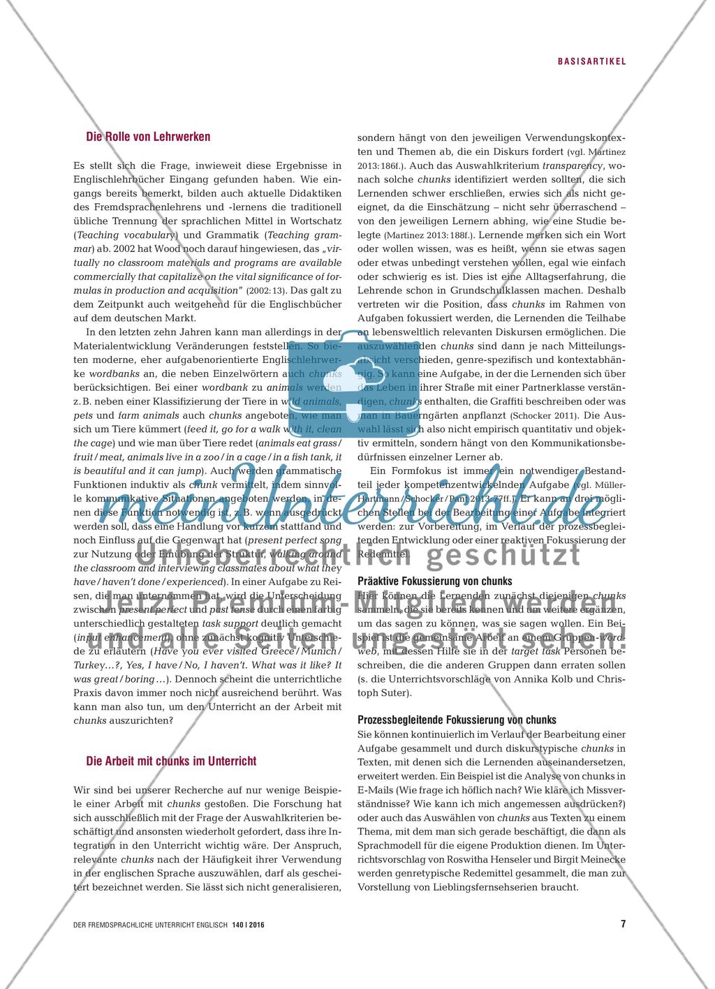 Let’s Chunk It! - Wortschatz und Grammatik integriert entwickeln Preview 6