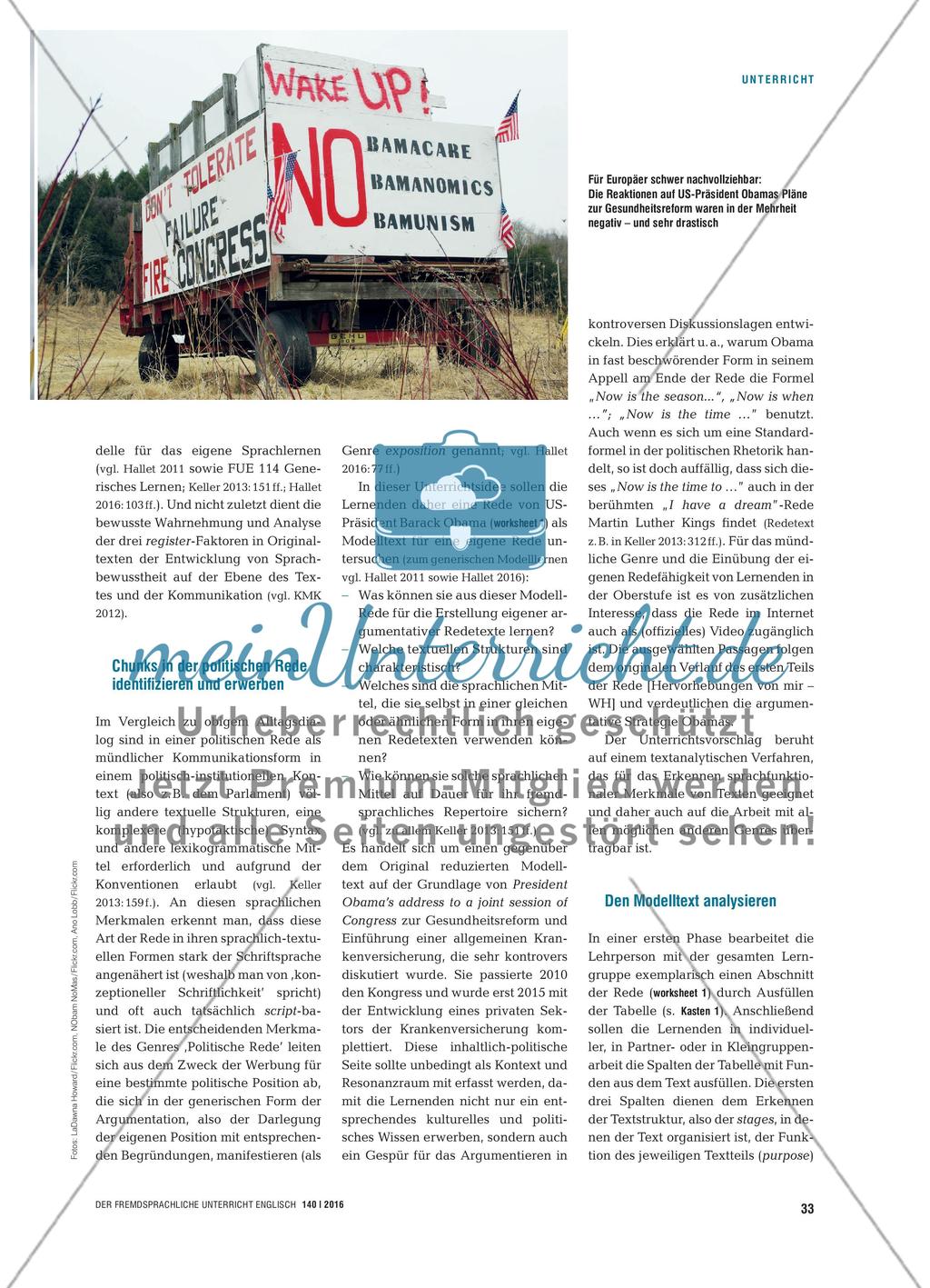 Sprach- und genrebewusstes Lernen - Chunks und phrases in der politischen Rede Preview 3