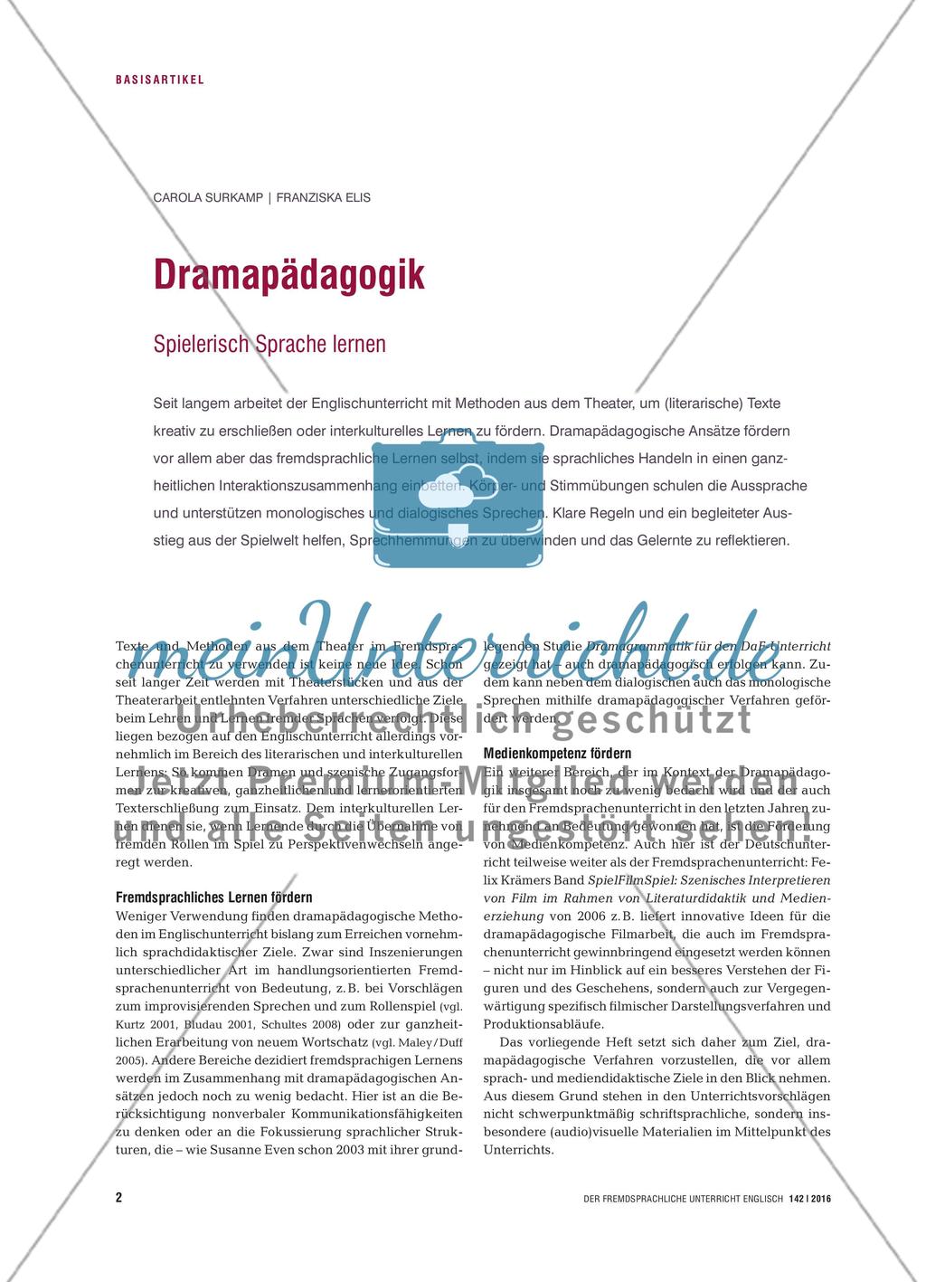 Dramapädagogik - Spielerisch Sprache lernen Preview 1