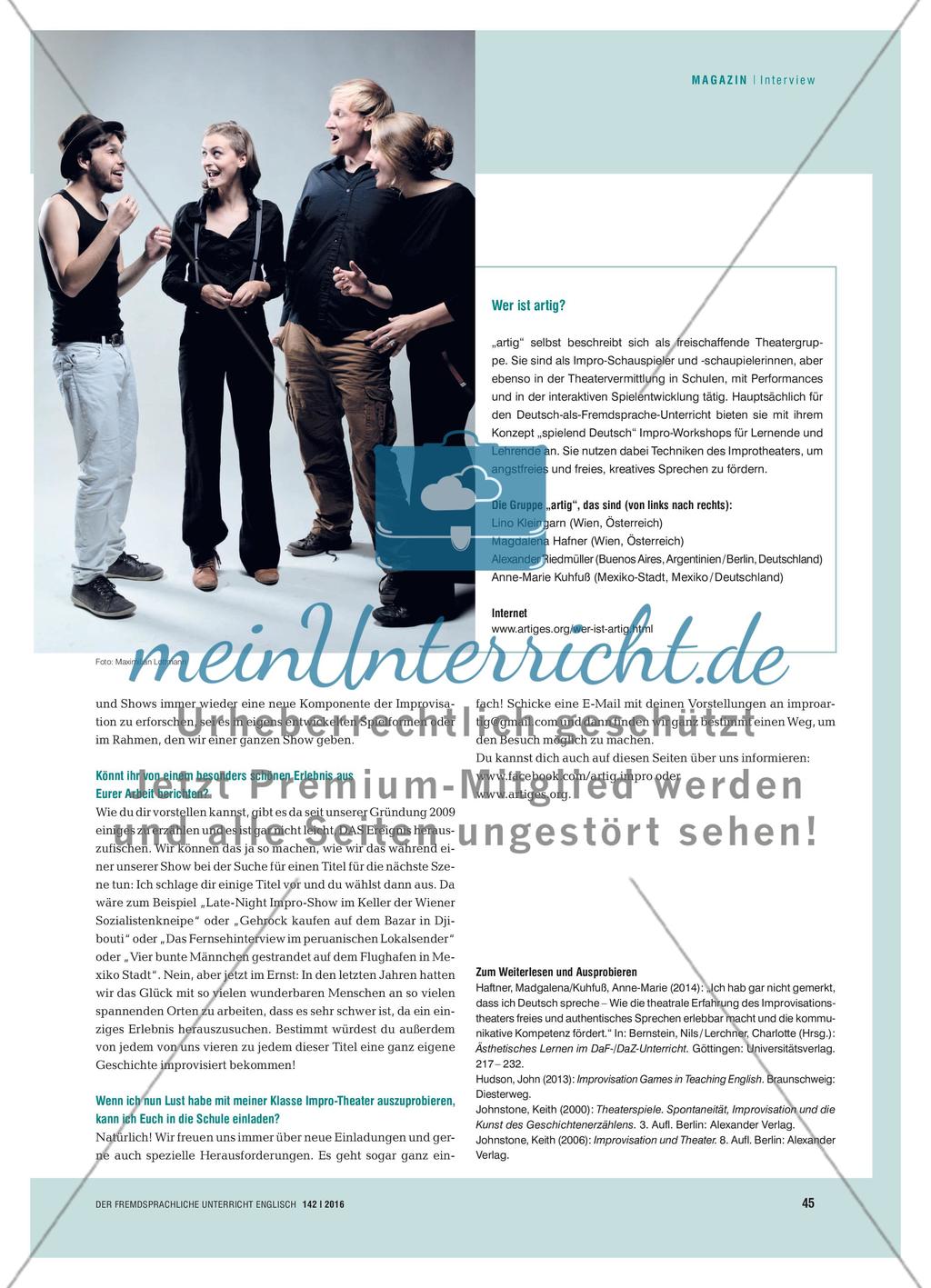 Mit Improvisationstheater eine Fremdsprache lehren und lernen Preview 2