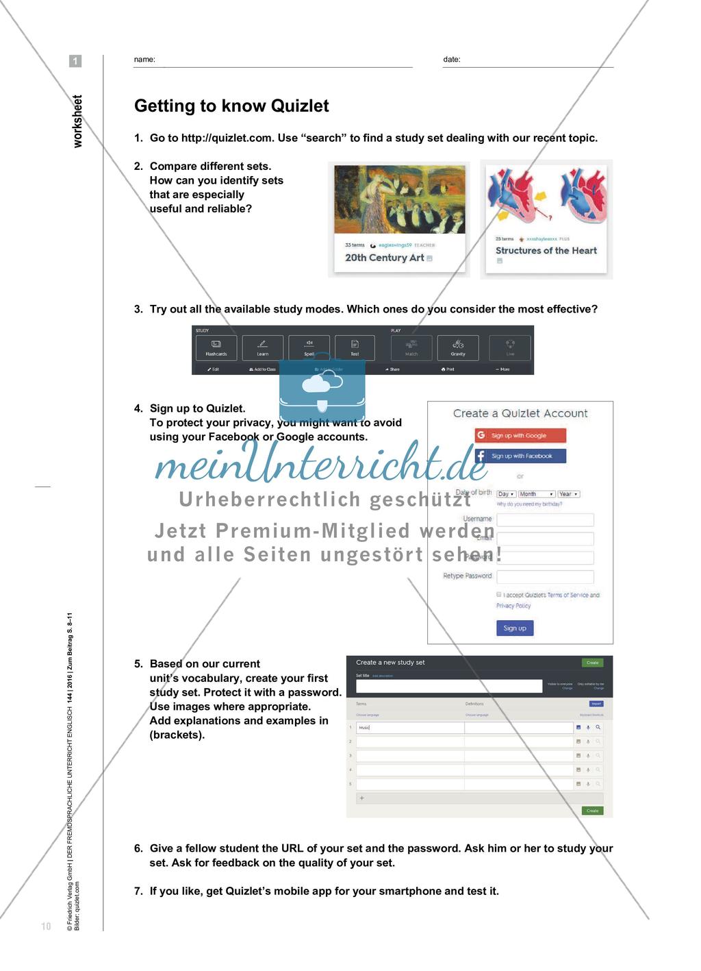 Wortschatzarbeit im Netz und mit Apps Preview 3