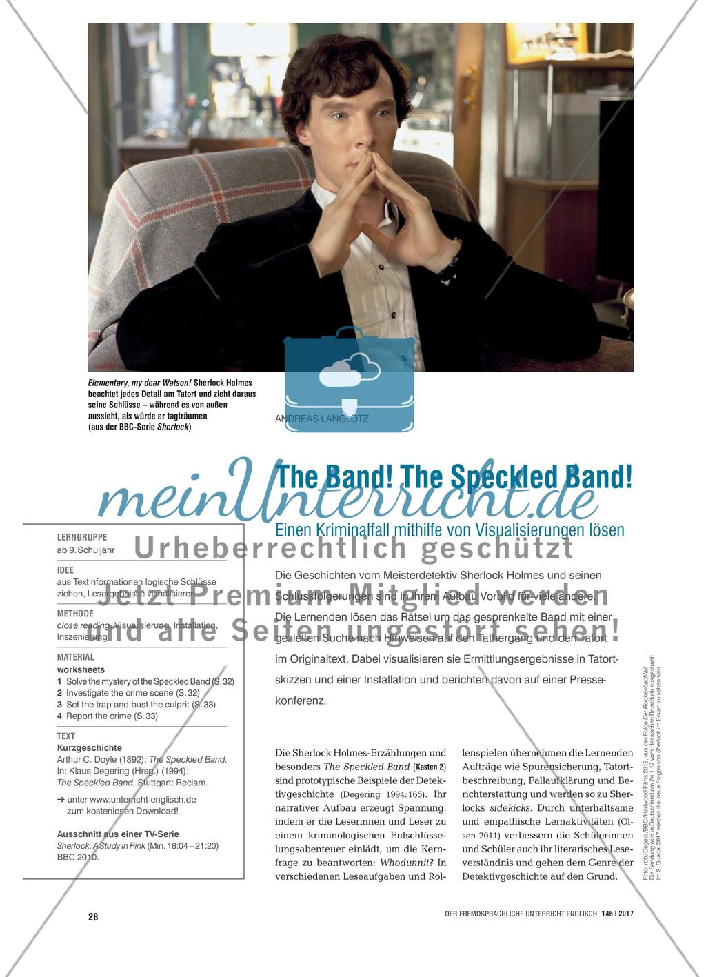 The Band! The Speckled Band! - Einen Kriminalfall mithilfe von Visualisierungen lösen Preview 1