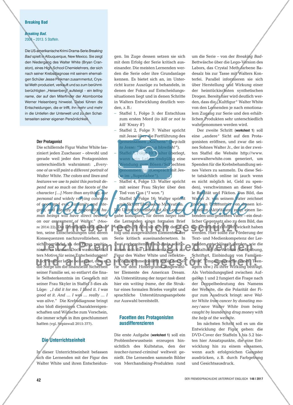 Apply Yourself - Sich mit dem Protagonisten und dem Kultstatus einer Serie auseinandersetzen Preview 2
