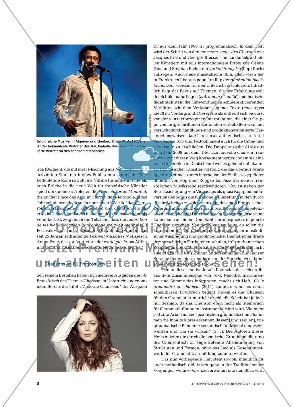 La francophonie en chansons - Durch außereuropäische Chansons die Vielfalt einer globalen Sprache besser begreifen Preview 5