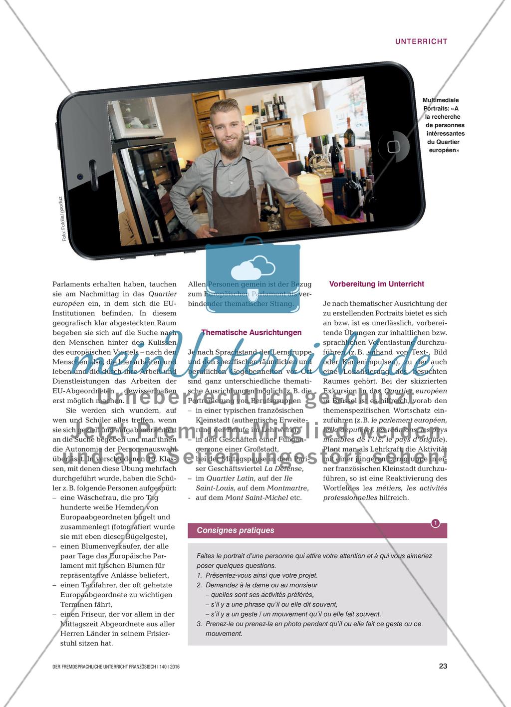 À la recherche de personnes intéressantes - Multimediale Personenportraits vor Ort erstellen Preview 2
