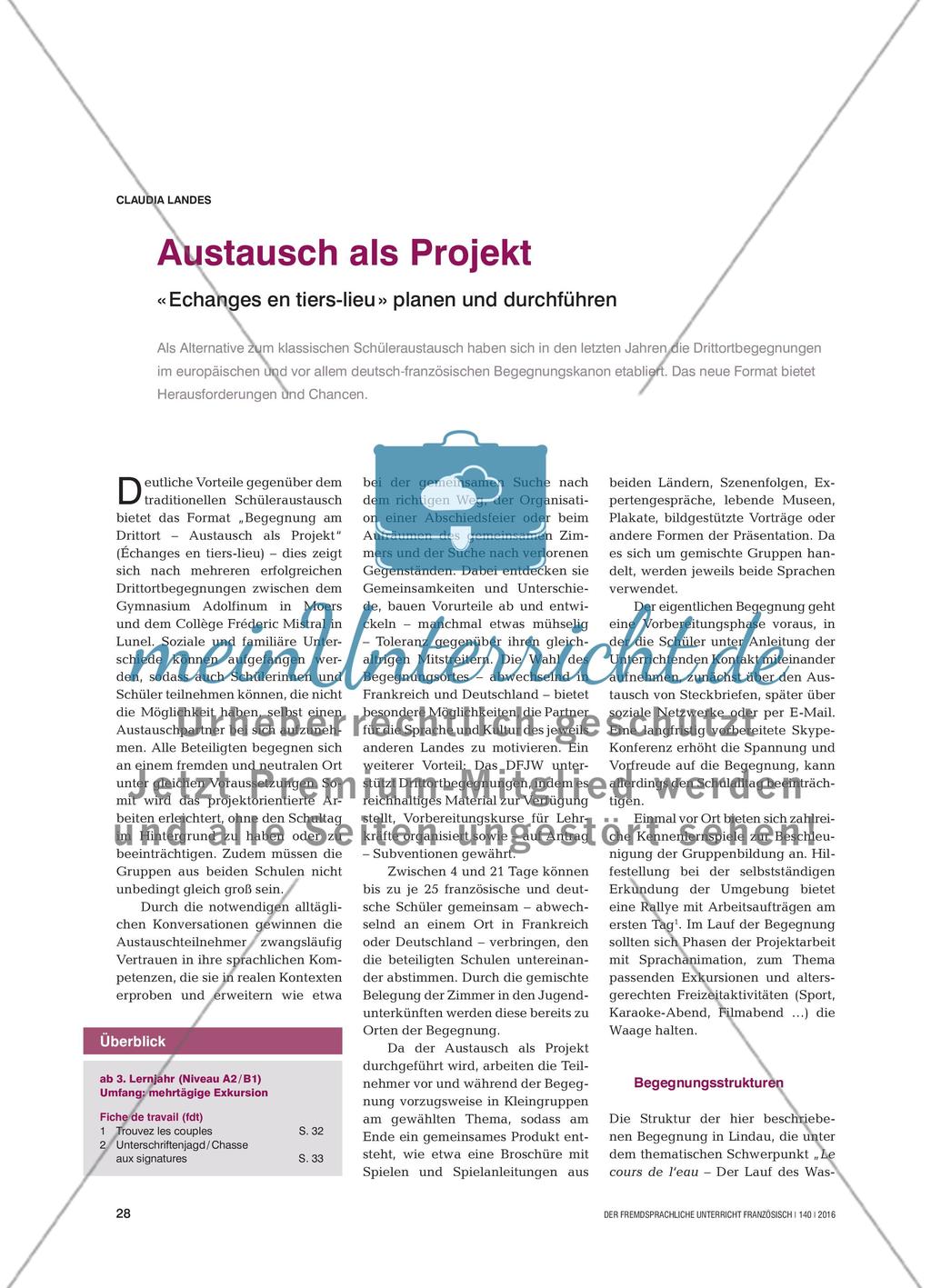 Austausch als Projekt - « Echanges en tiers-lieu » planen und durchführen Preview 1