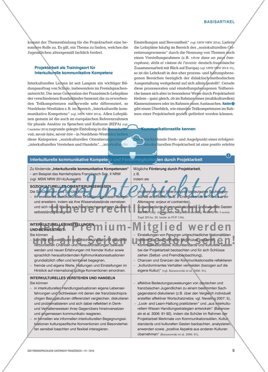 Interkulturelles Lernen in Projekten - Auf dem Weg zur interkulturellen kommunikativen Kompetenz Preview 4