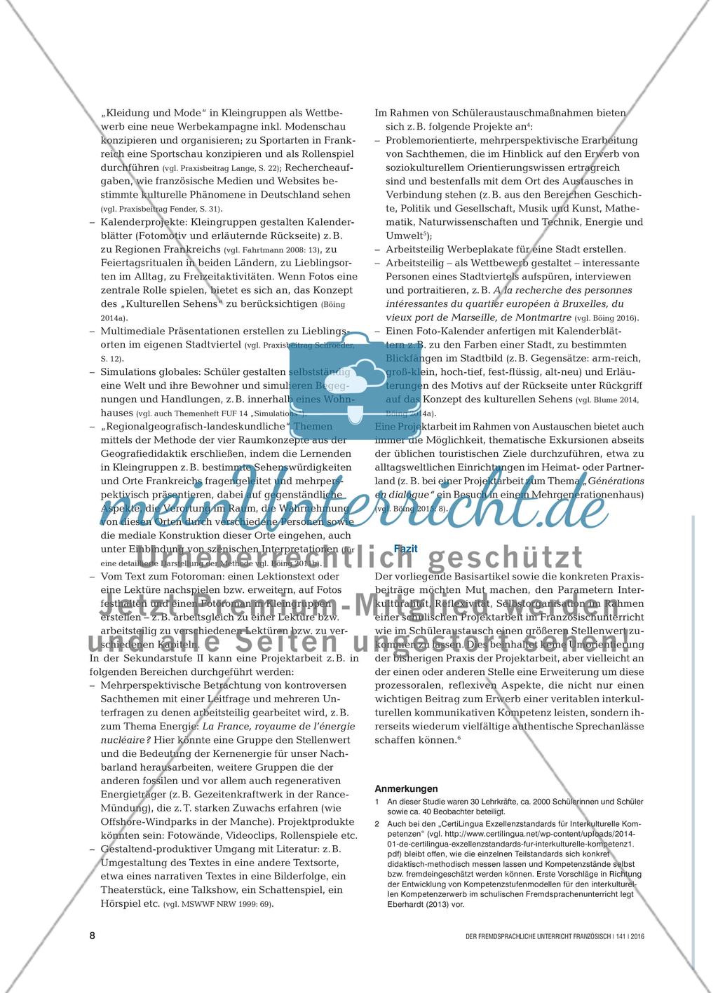 Interkulturelles Lernen in Projekten - Auf dem Weg zur interkulturellen kommunikativen Kompetenz Preview 7