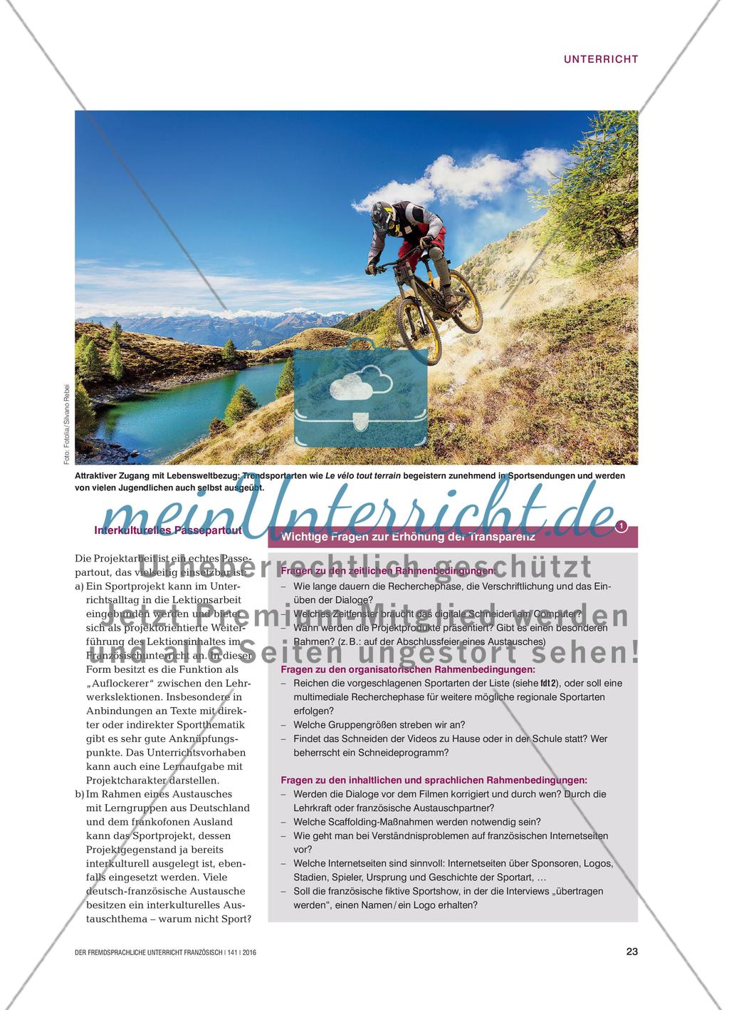 Vive le sport! - Ein Projekt über Sportarten in Frankreich Preview 2