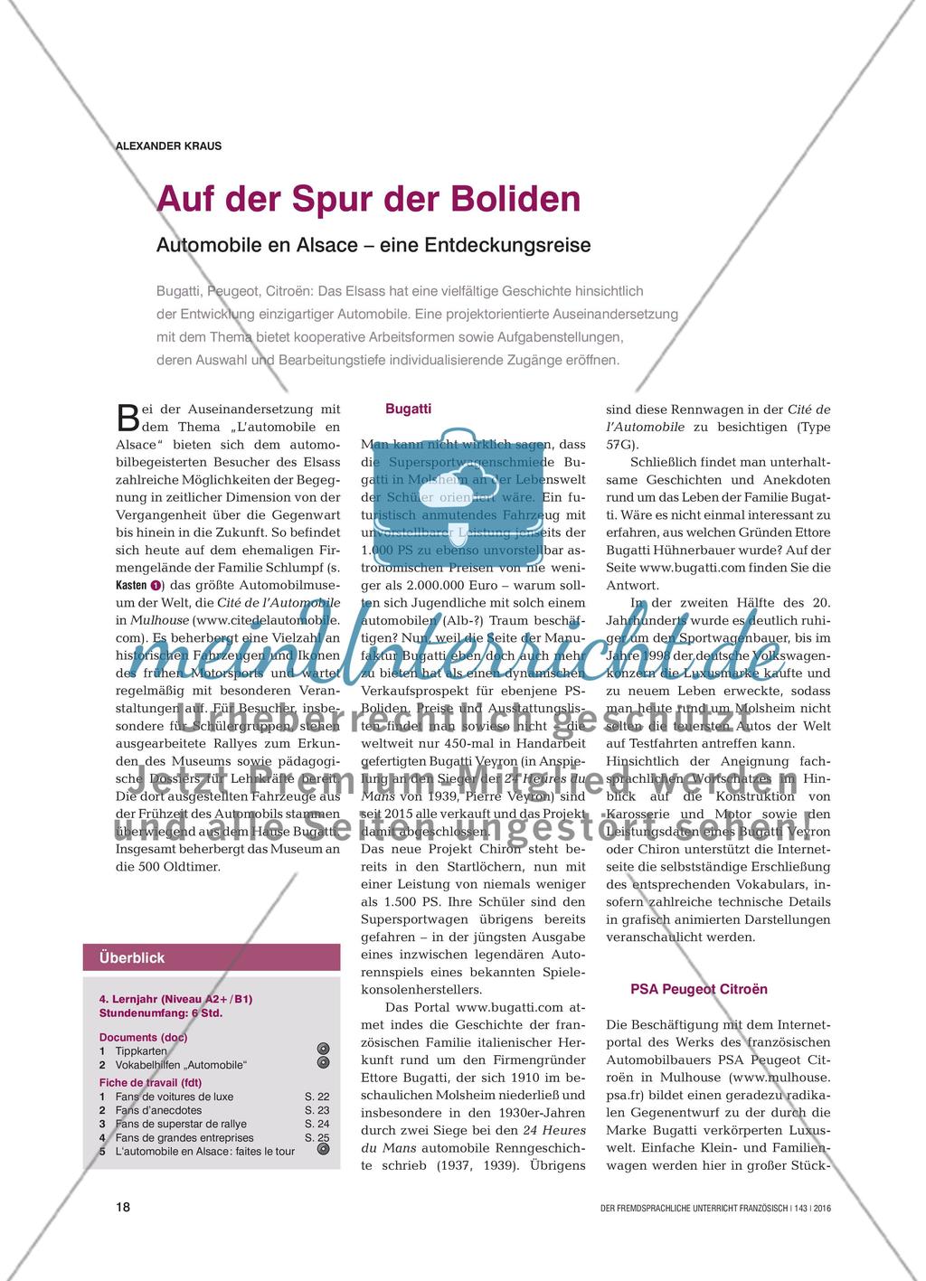Elsass: Entwicklung von Automobilen Preview 1