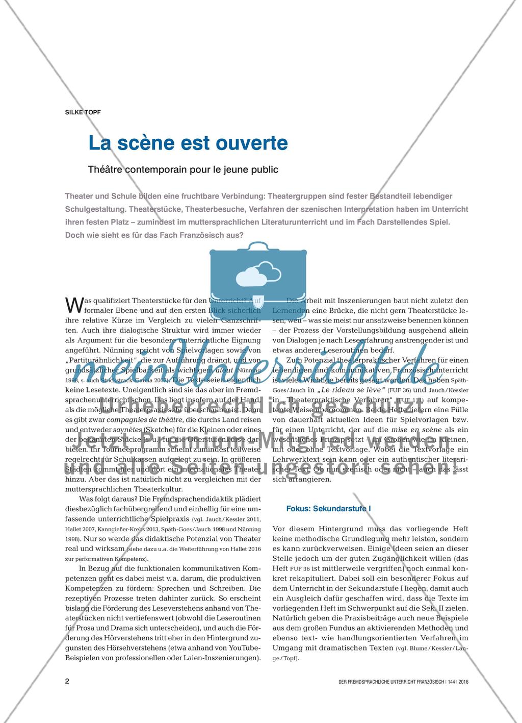 La scène est ouverte - Théâtre contemporain pour le jeune public Preview 1