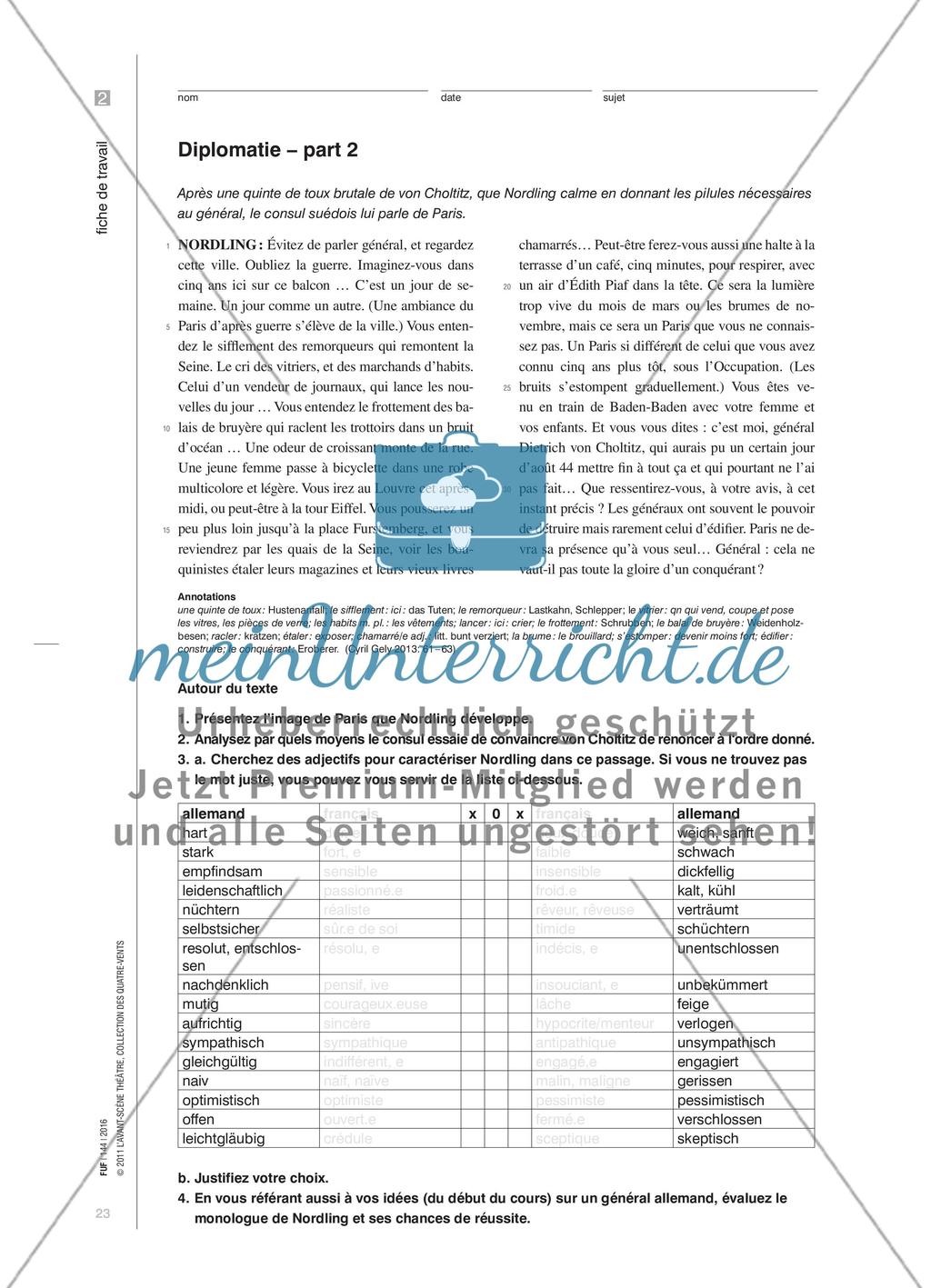 Ist Paris noch zu retten?: Unlösbares Dilemma? – „Diplomatie“ im Unterricht Preview 7
