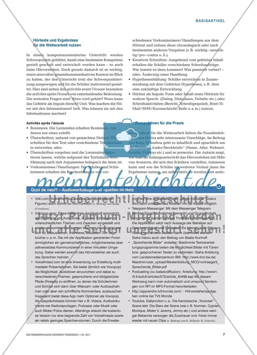 Hören – Verstehen – und dann?: Integrative Hörverstehensschulung im Zeitalter digitaler Medien Preview 6