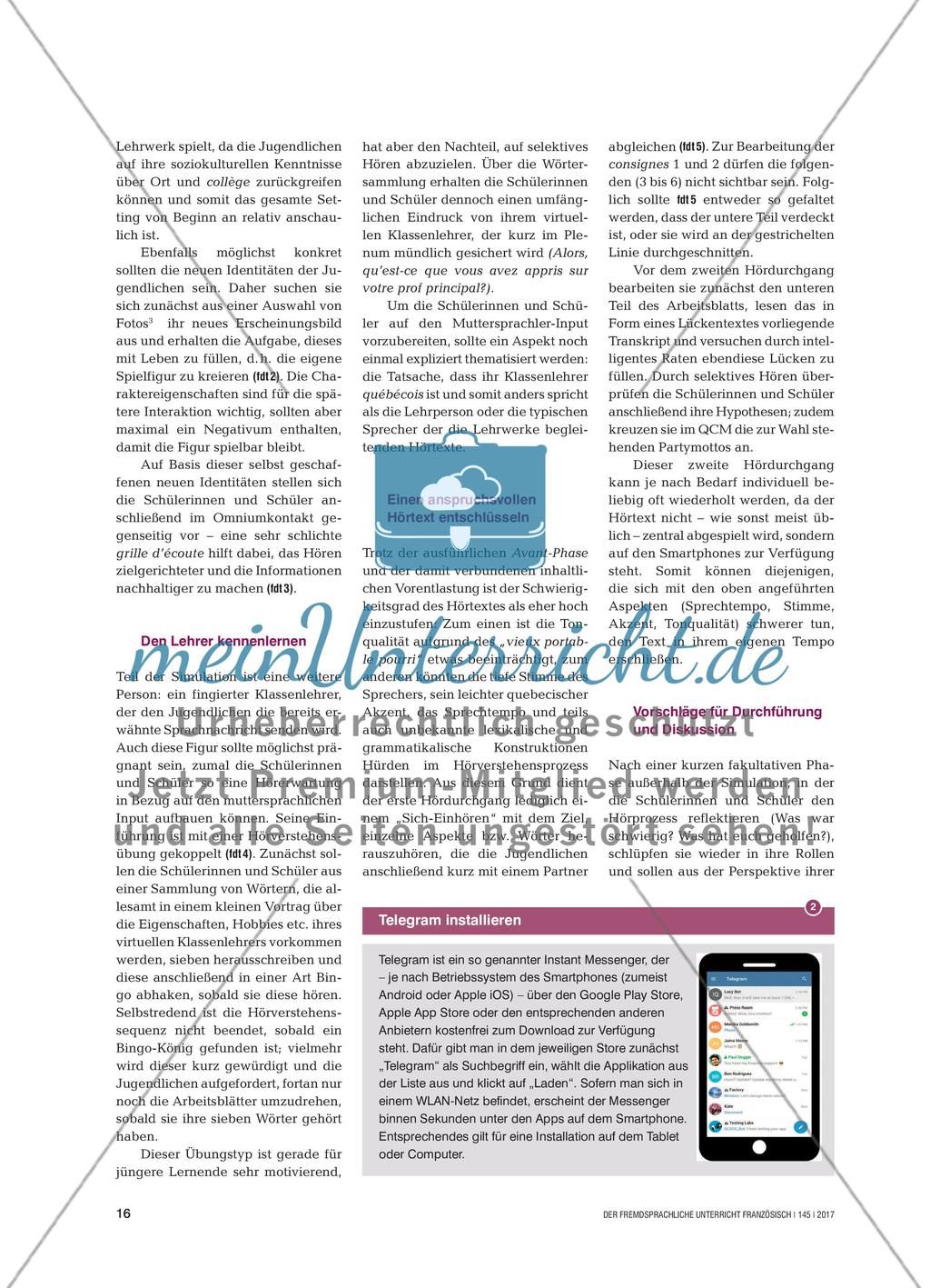 Comprenez-vous Telegram et Cie ? - Hörverstehen über mobile Instant Messenger Preview 3
