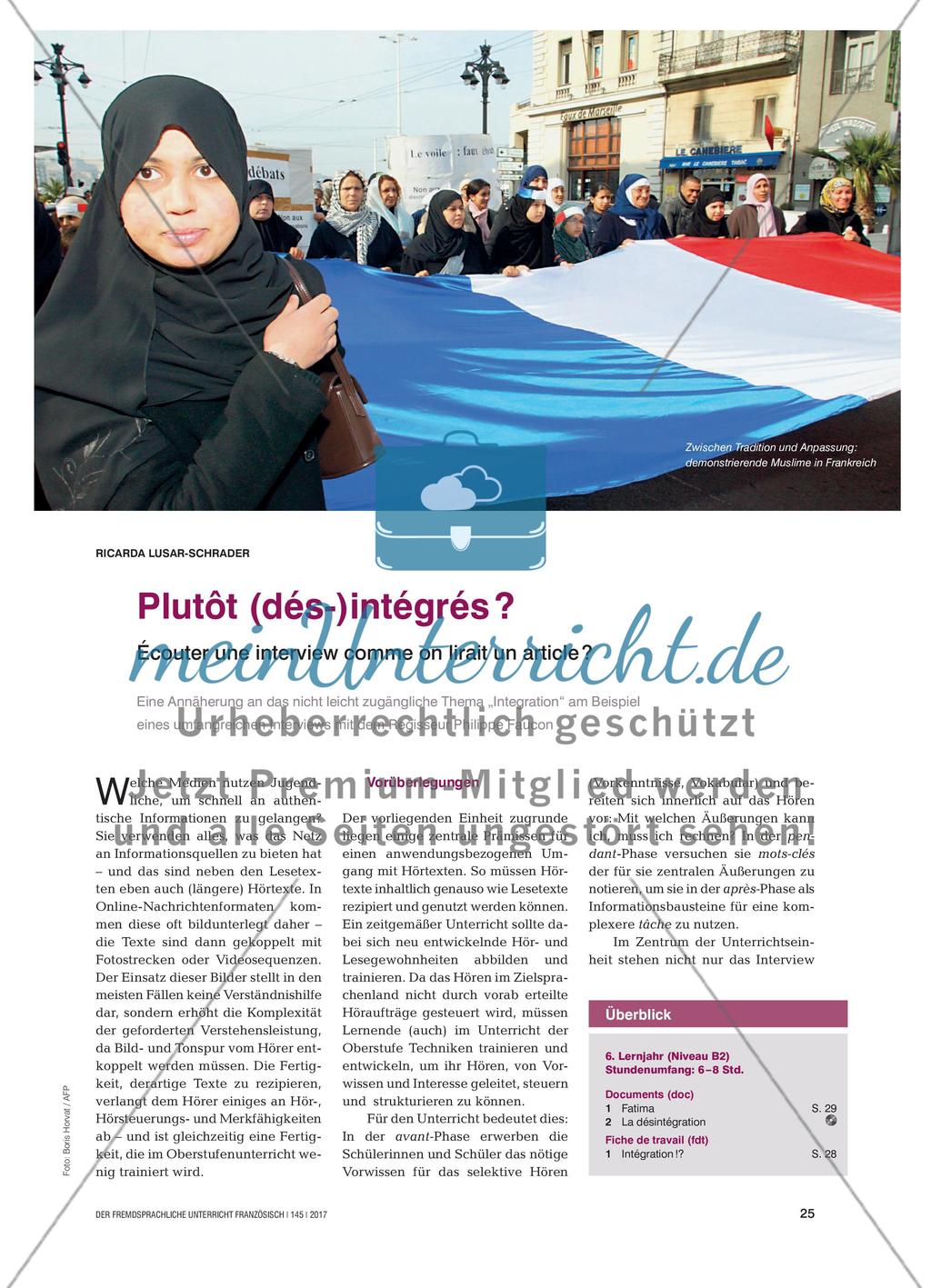 Plutôt (dés-)intégrés ? - Écouter une interview comme on lirait un article ? Preview 1