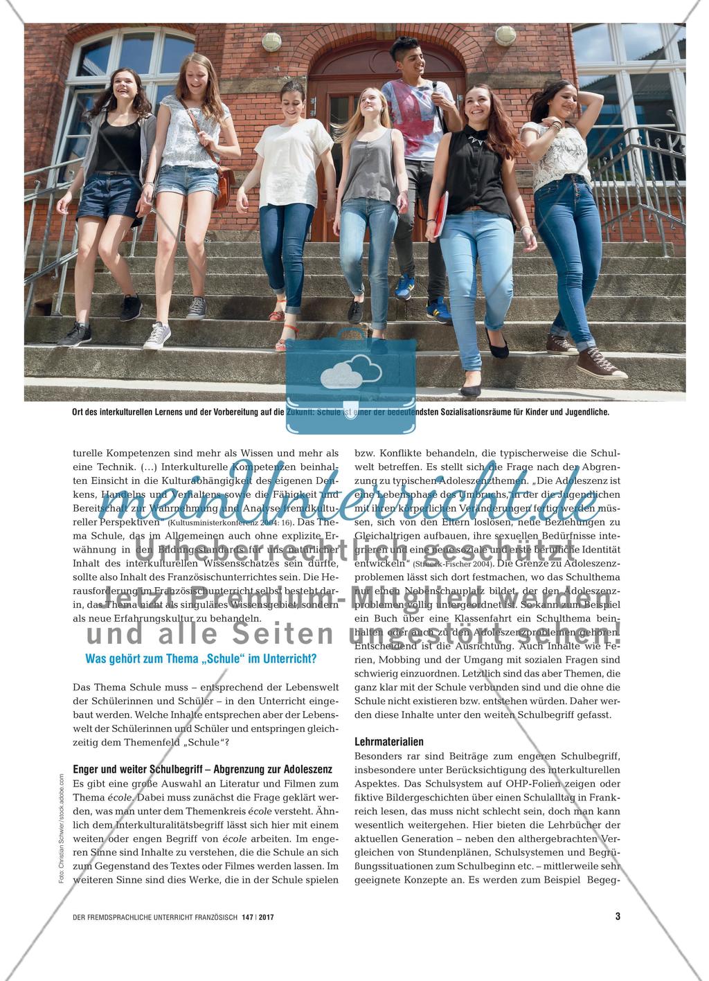 École – c’est la vie ?: Schule als Thema im Unterricht Preview 2
