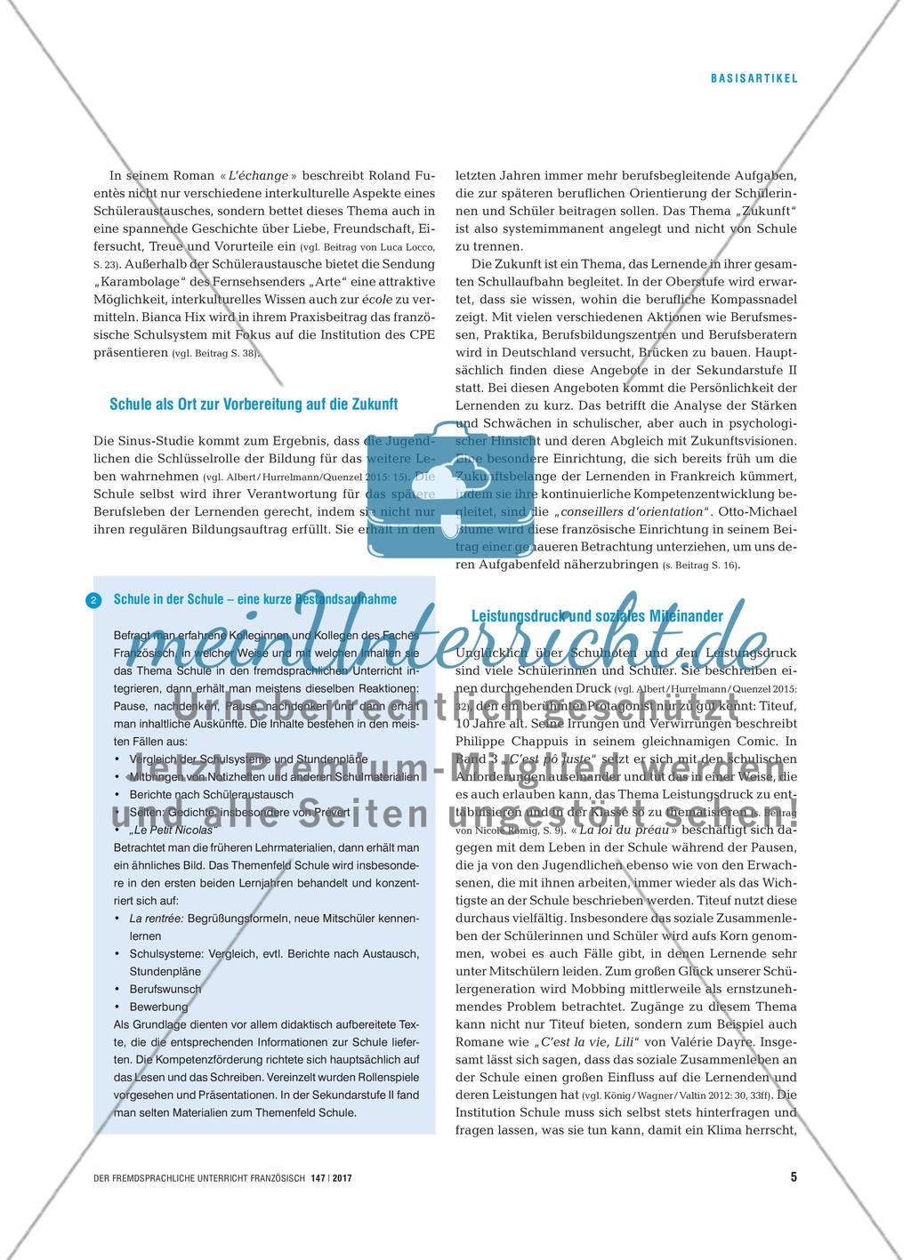 École – c’est la vie ?: Schule als Thema im Unterricht Preview 4