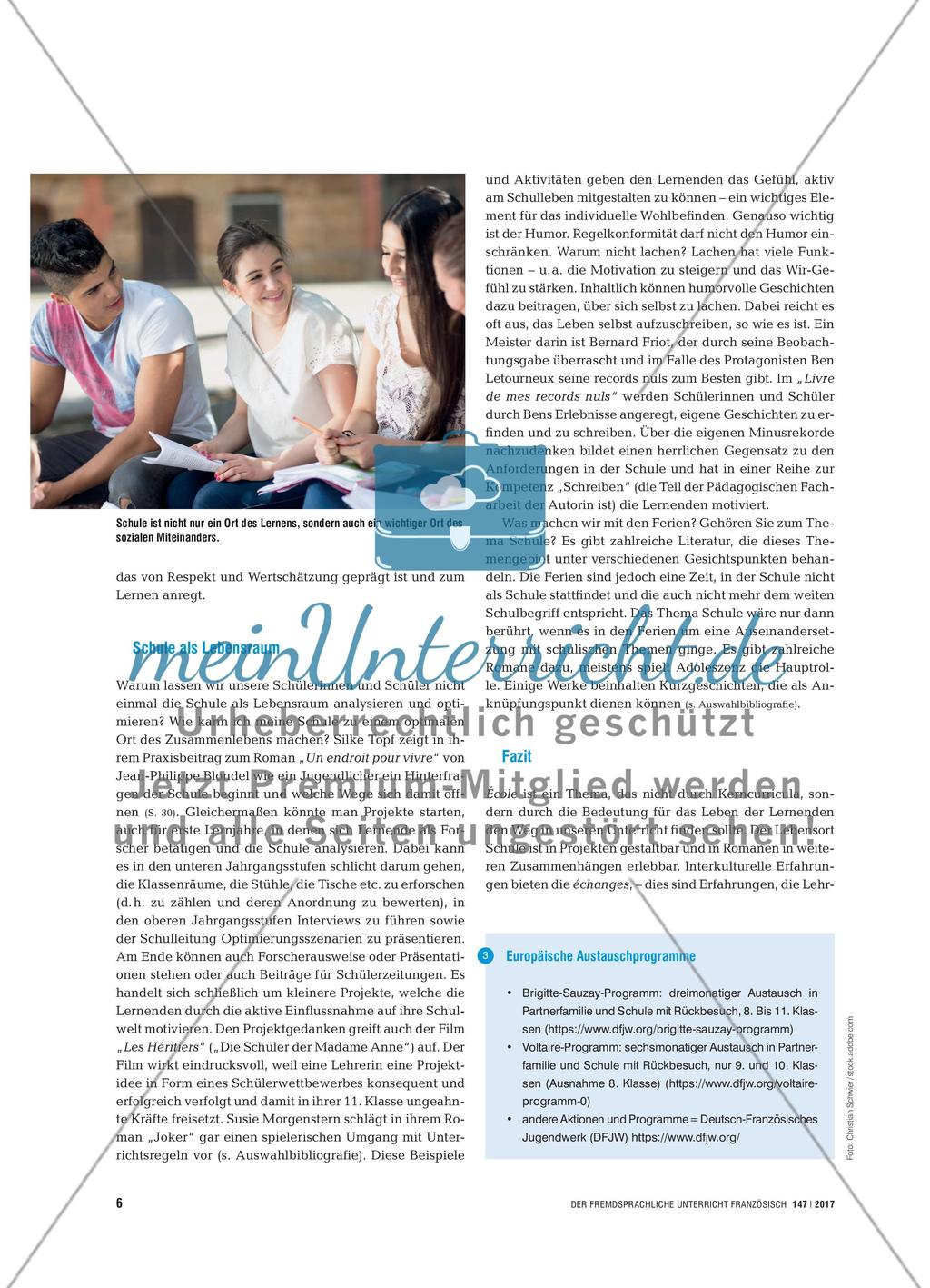 École – c’est la vie ?: Schule als Thema im Unterricht Preview 5