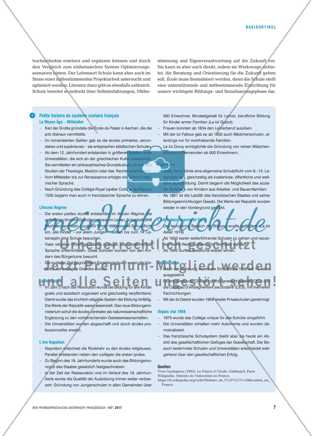 École – c’est la vie ?: Schule als Thema im Unterricht Preview 6