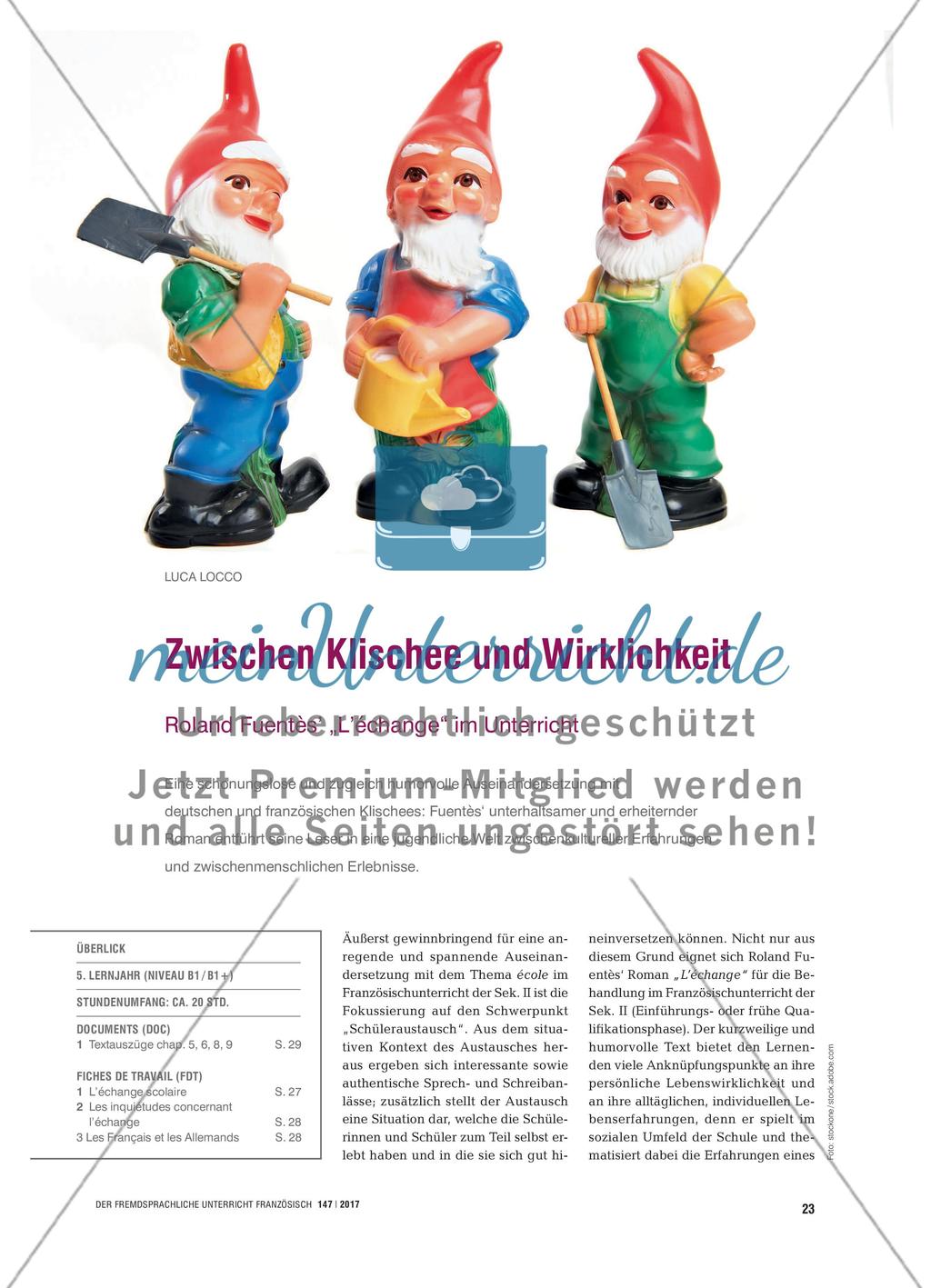 Zwischen Klischee und Wirklichkeit - Roland Fuentès’ „L’échange“ im Unterricht Preview 1