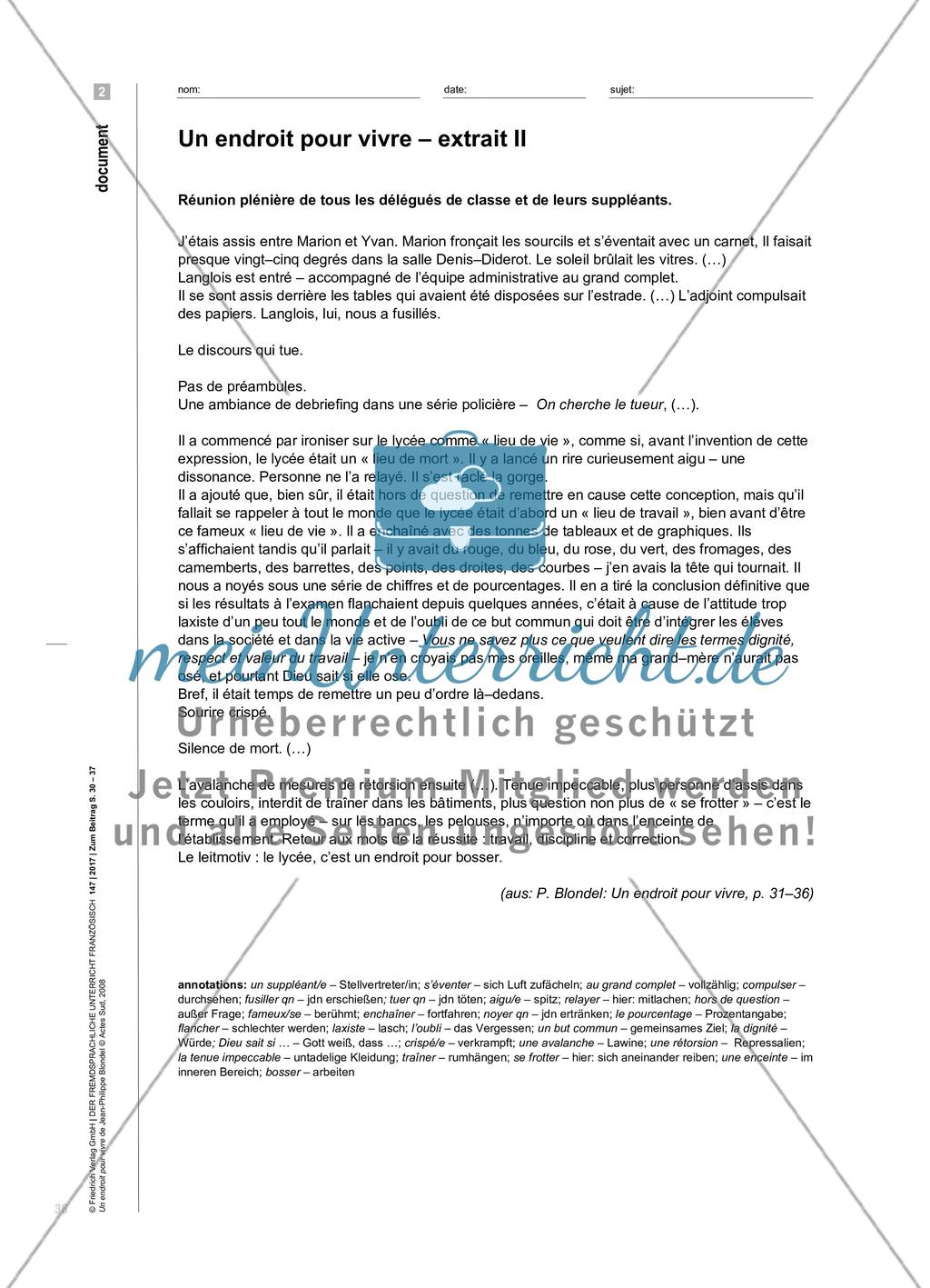 L’école – un endroit pour vivre ?: Schreiben fördern mit Textimages Preview 7