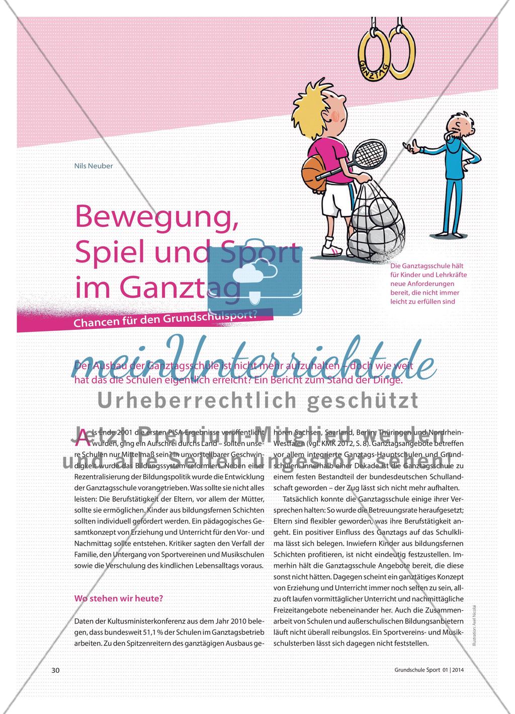 Bewegung, Spiel und Sport im Ganztag - Chancen für den Grundschulsport? Preview 1