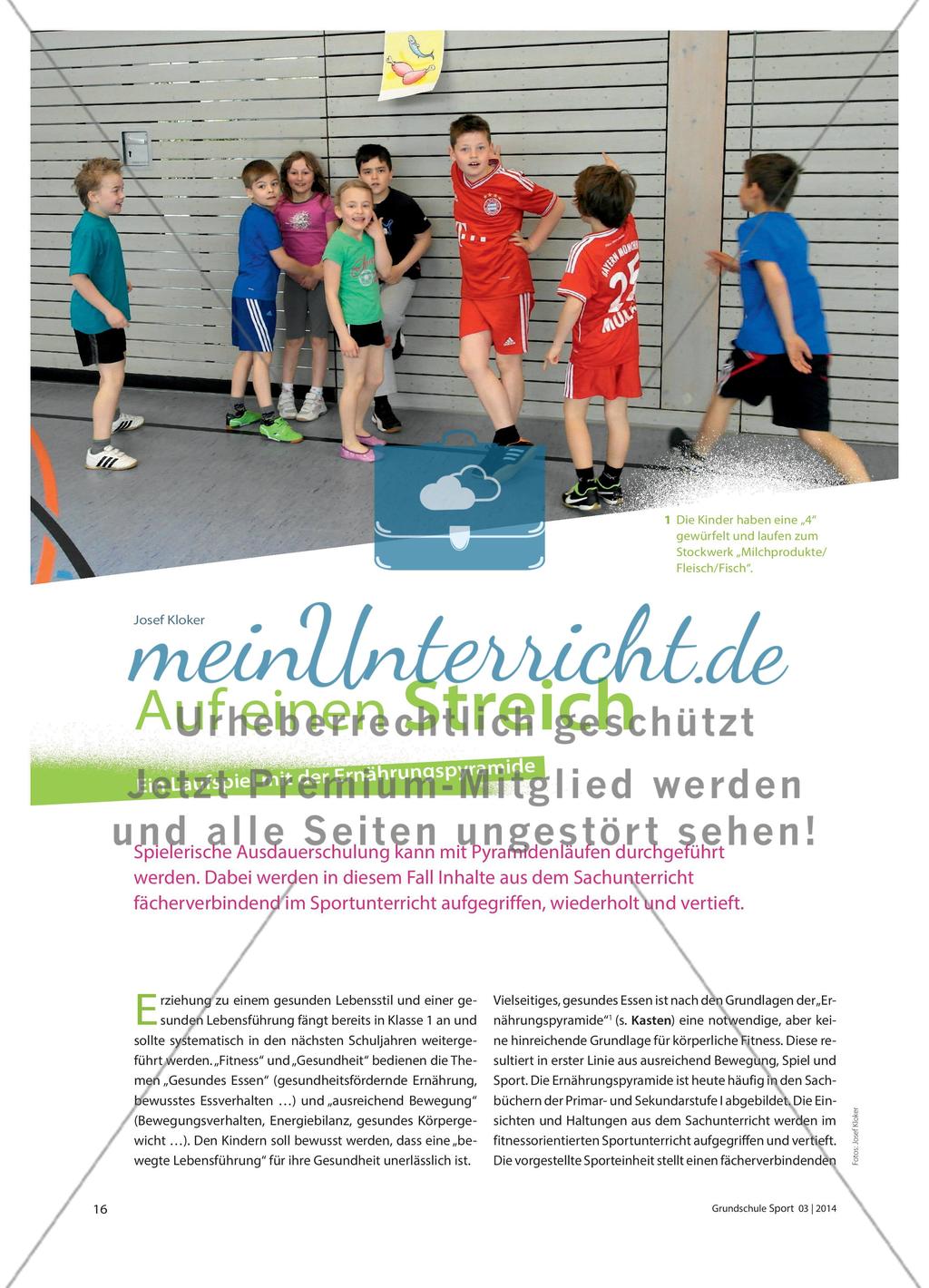 Auf einen Streich - Ein Laufspiel mit der Ernährungspyramide Preview 1