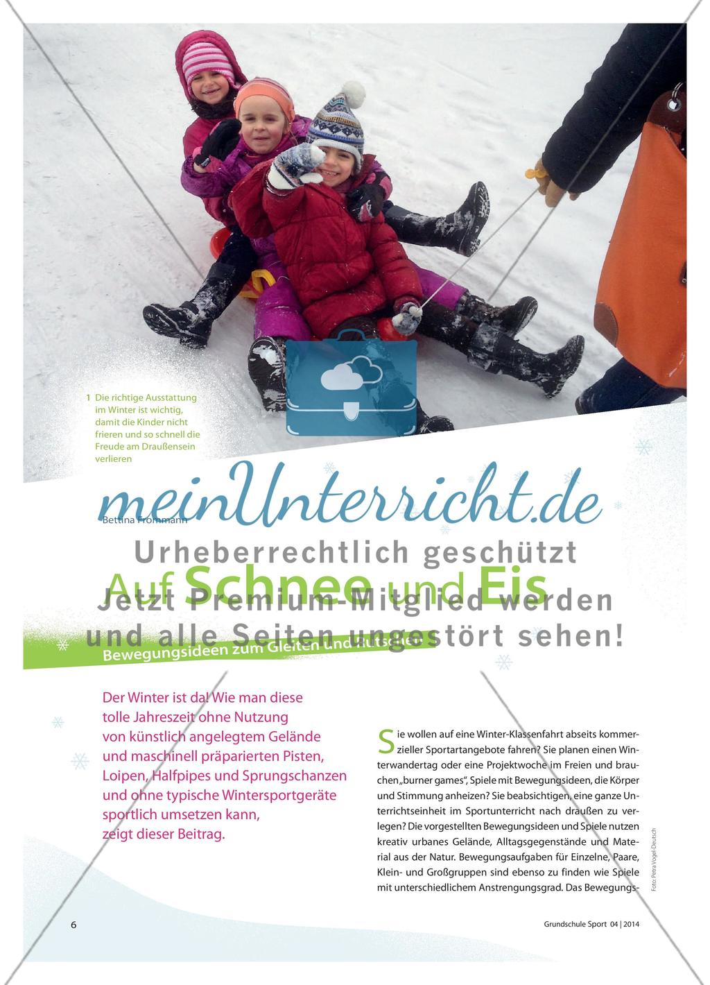 Auf Schnee und Eis - Bewegungsideen zum Gleiten und Rutschen Preview 1