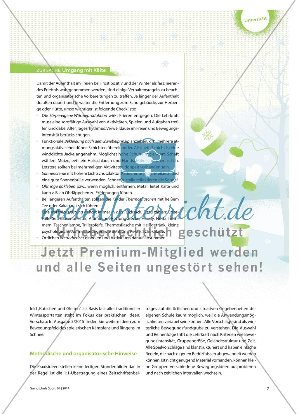 Auf Schnee und Eis - Bewegungsideen zum Gleiten und Rutschen Preview 2