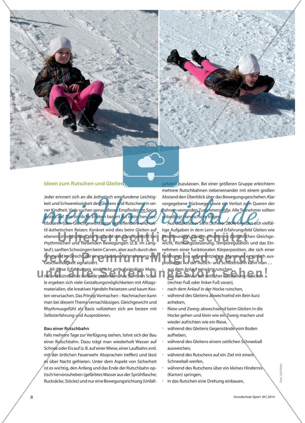 Auf Schnee und Eis - Bewegungsideen zum Gleiten und Rutschen Preview 3