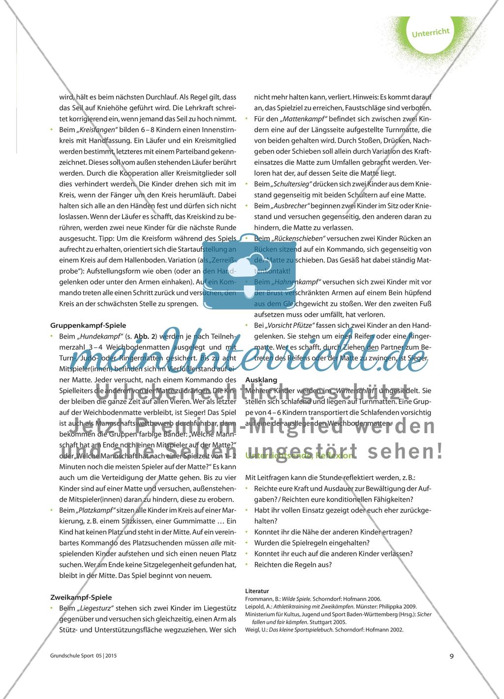 Gegeneinander kämpfen - Sich regelgeleitet körperlich auseinandersetzen Preview 2