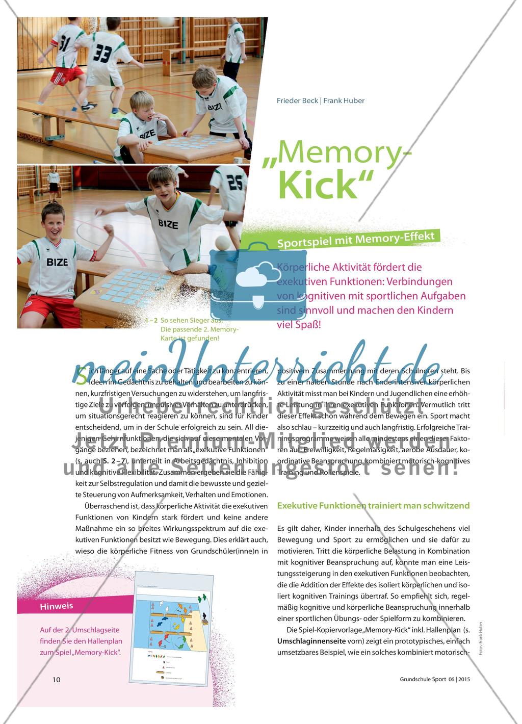 „Memory- Kick“ - Sportspiel mit Memory-Effekt Preview 1