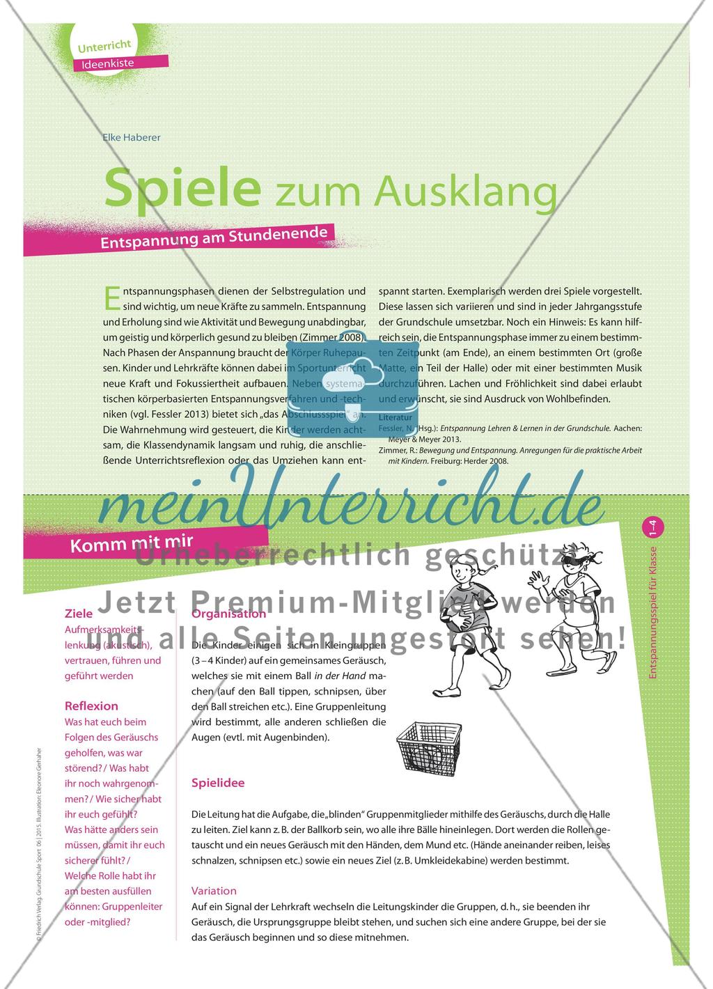 Spiele zum Ausklang - Entspannung am Stundenende Preview 1